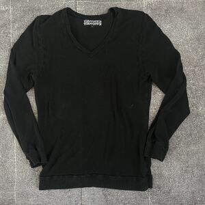 Women's Grocery LLC USA Black V Neck Lyocell Spandex Light Pullover Sweater Sz M